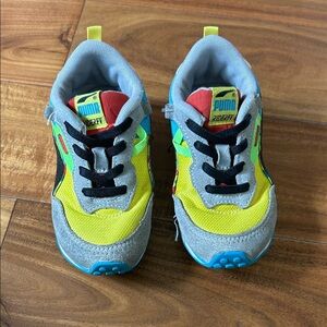 Puma Kids' Colorful Sneakers - Yellow, Gray, Blue